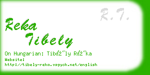 reka tibely business card